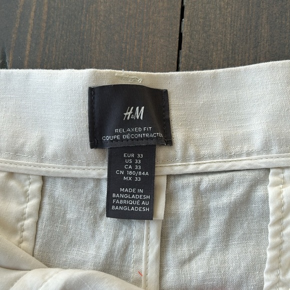 H&M 100% Linen Shorts - Mens Size 33 - Picture 2 of 3